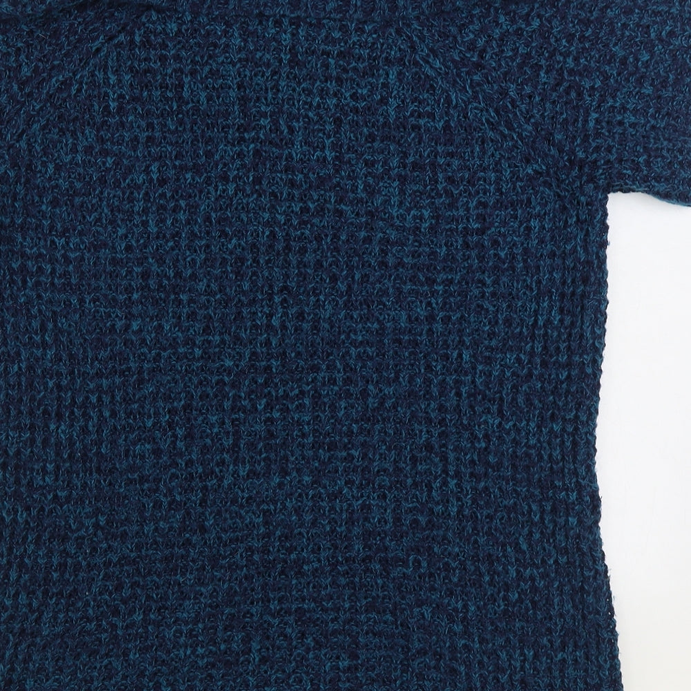 Matalan Womens Blue Roll Neck Acrylic Pullover Jumper Size 20