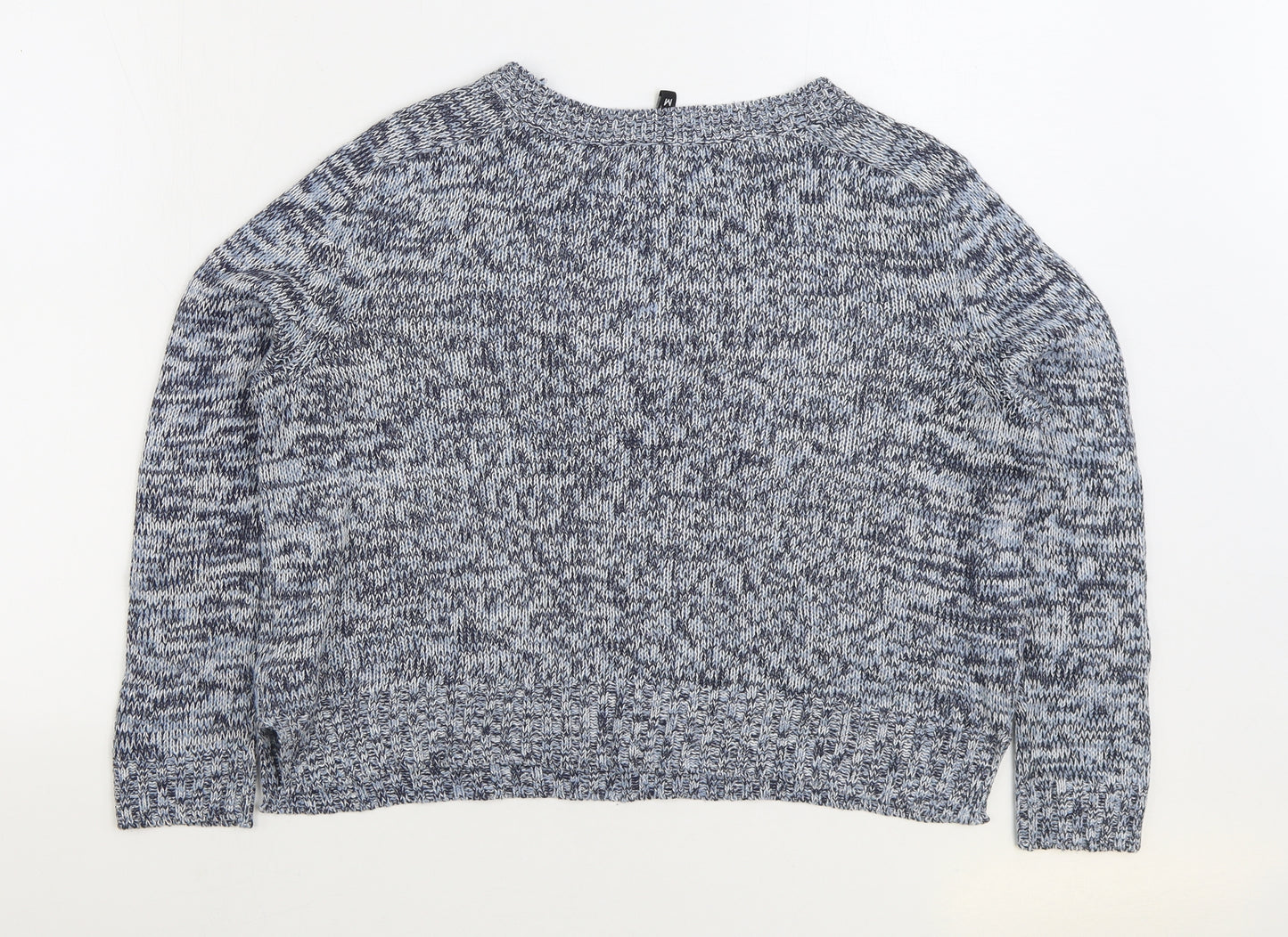 Divided by H&M Mens Blue Round Neck Acrylic Pullover Jumper Size M