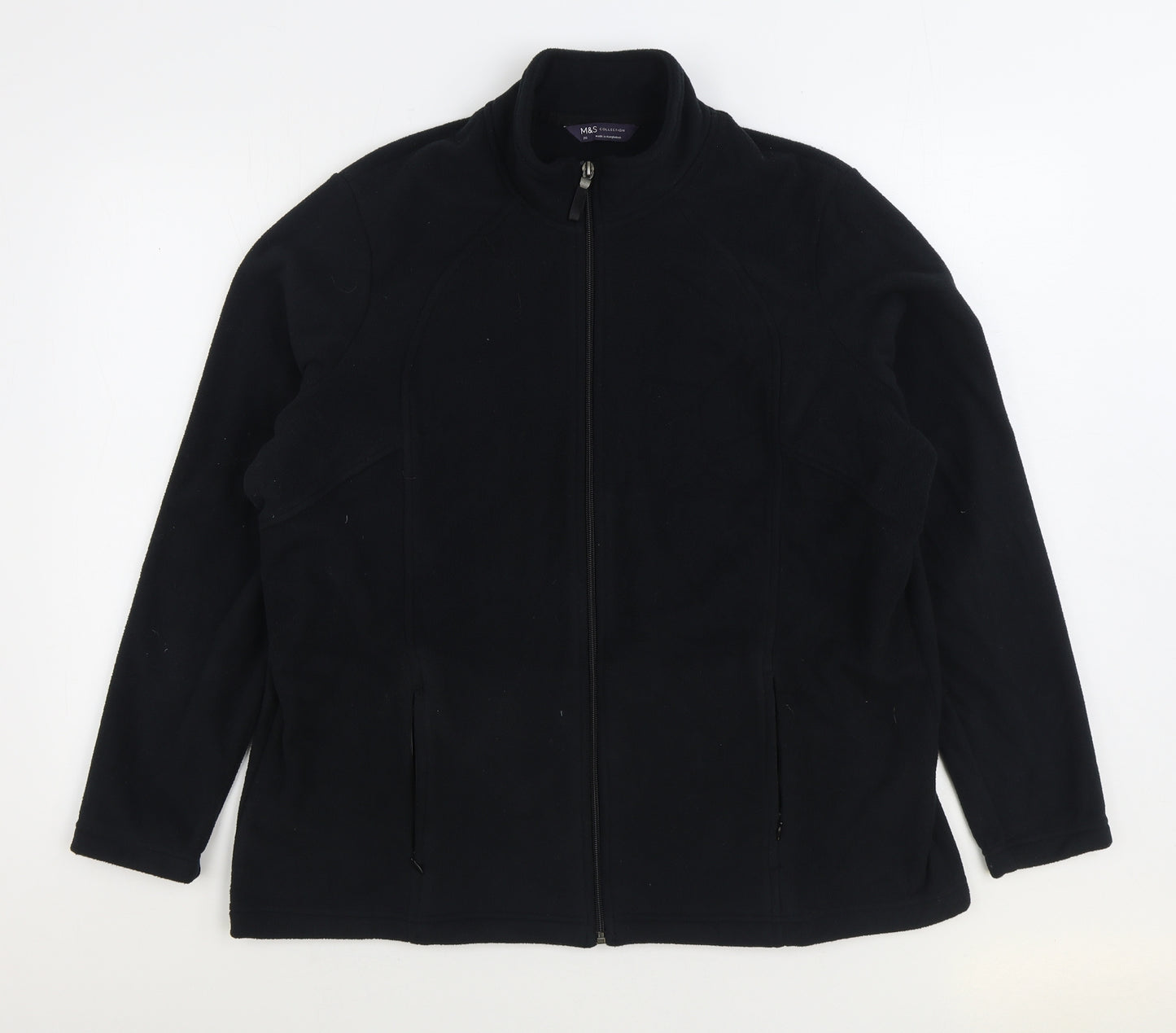 Marks and Spencer Womens Black Jacket Size 20 Zip