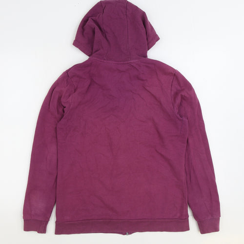 ESMARA Womens Purple Cotton Full Zip Hoodie Size S Zip