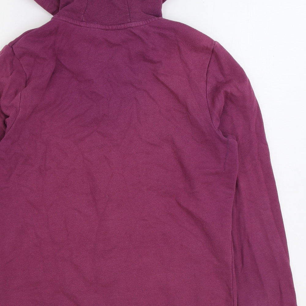ESMARA Womens Purple Cotton Full Zip Hoodie Size S Zip