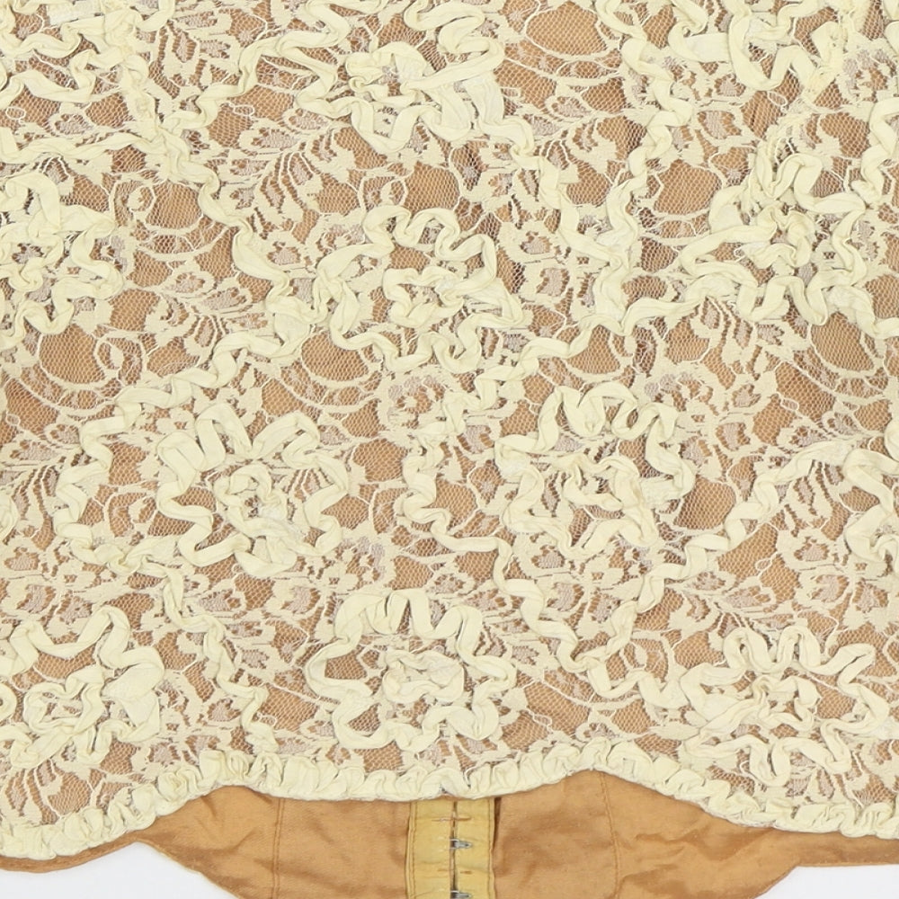 Topshop Womens Ivory Jacket Blazer Size 8 Hook & Eye