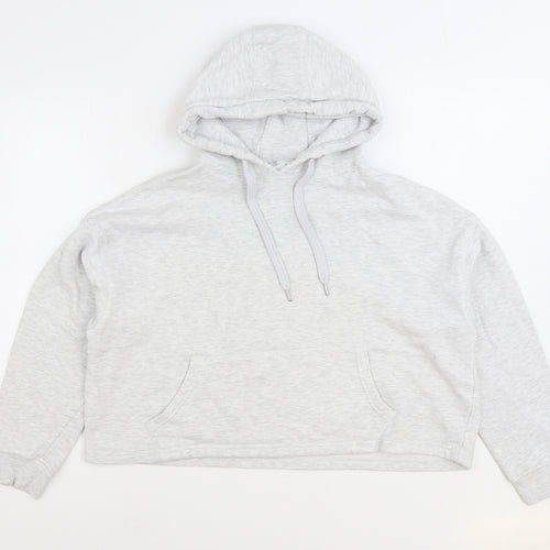 Primark Womens Grey Cotton Pullover Hoodie Size M Pullover - Cropped