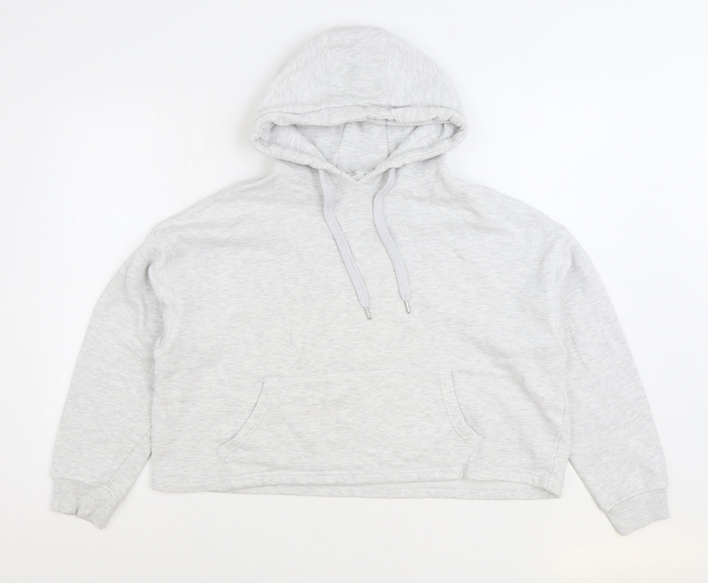 Primark Womens Grey Cotton Pullover Hoodie Size M Pullover - Cropped