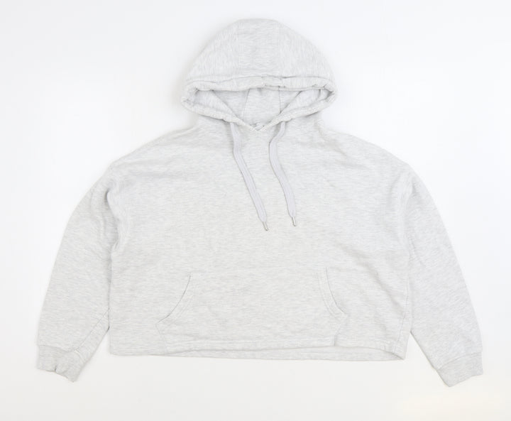 Primark Womens Grey Cotton Pullover Hoodie Size M Pullover - Cropped