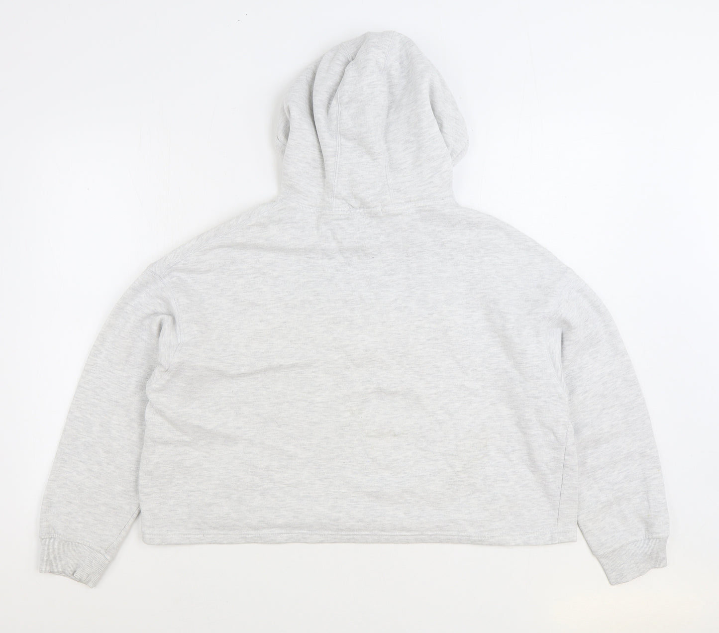 Primark Womens Grey Cotton Pullover Hoodie Size M Pullover - Cropped