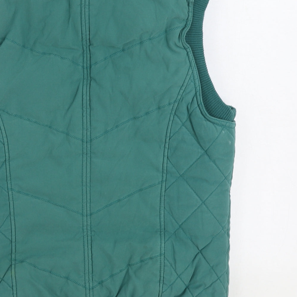 Per Una Womens Green Gilet Coat Size M Zip