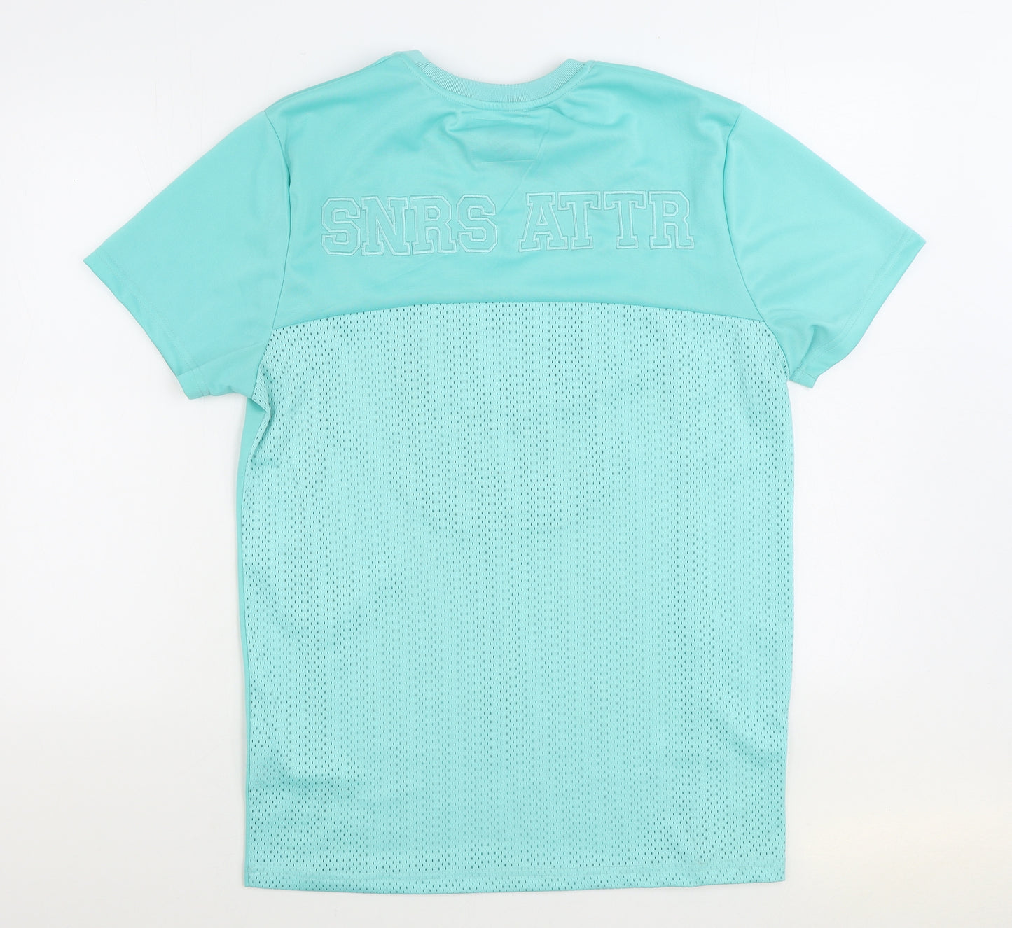Sinners Attire Mens Blue Polyester T-Shirt Size M Round Neck