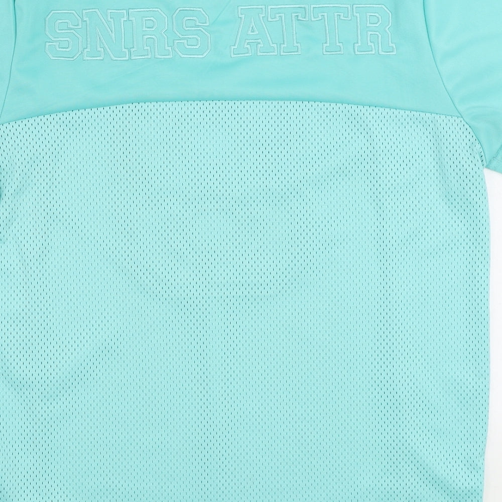 Sinners Attire Mens Blue Polyester T-Shirt Size M Round Neck