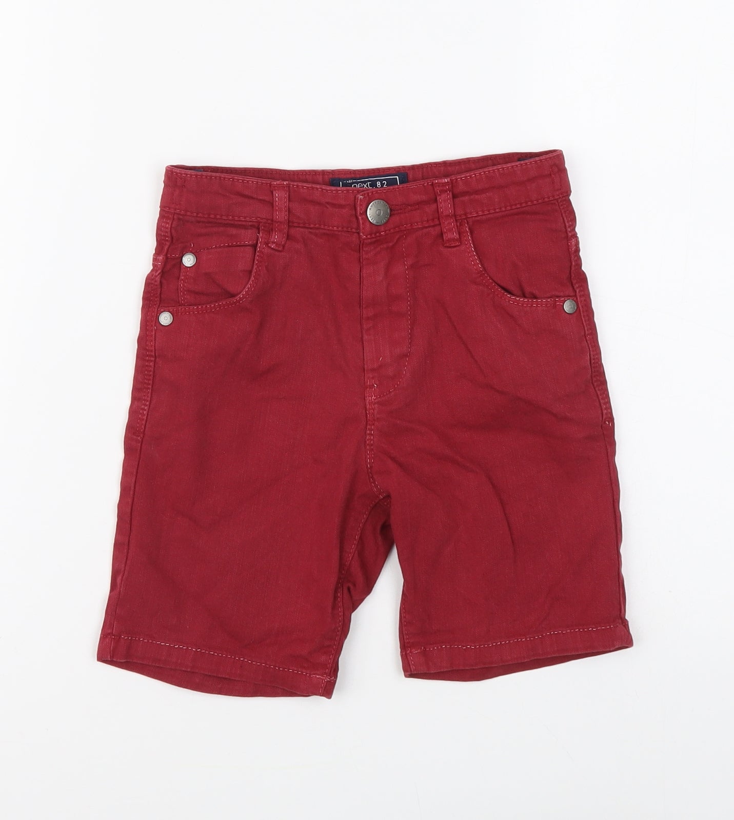 NEXT Boys Red Cotton Bermuda Shorts Size 5 Years Regular Zip