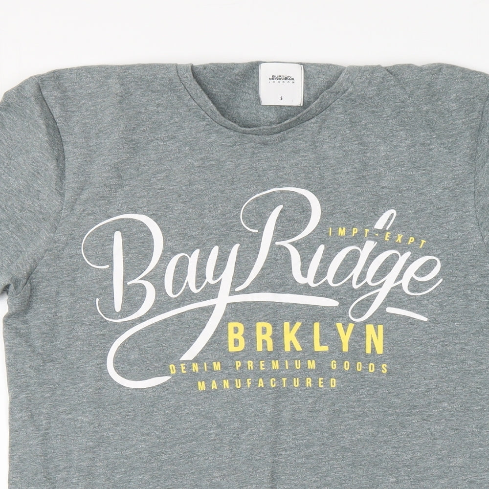 Burton Menswear Mens Green Cotton T-Shirt Size S Round Neck - Bay Ridge