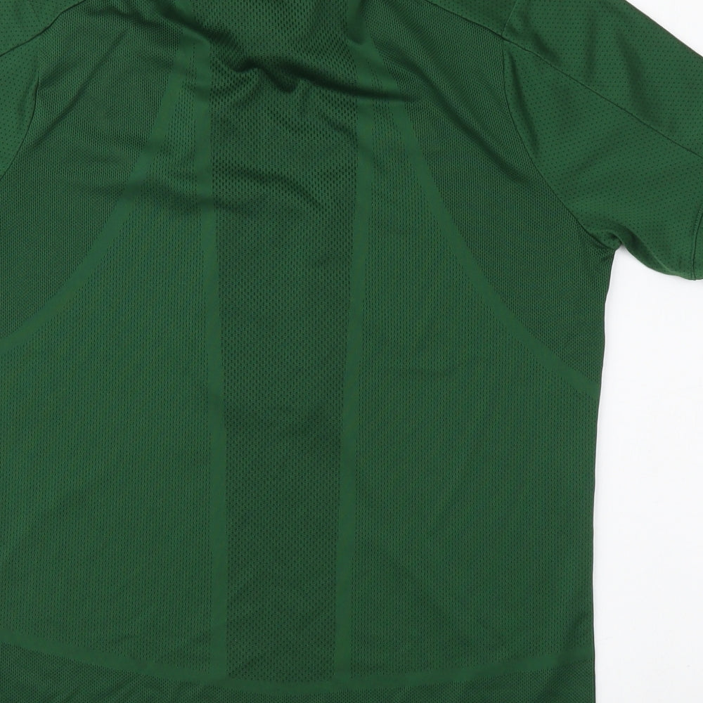 New Balance Mens Green Polyester Basic T-Shirt Size S Collared Pullover - Ireland Football