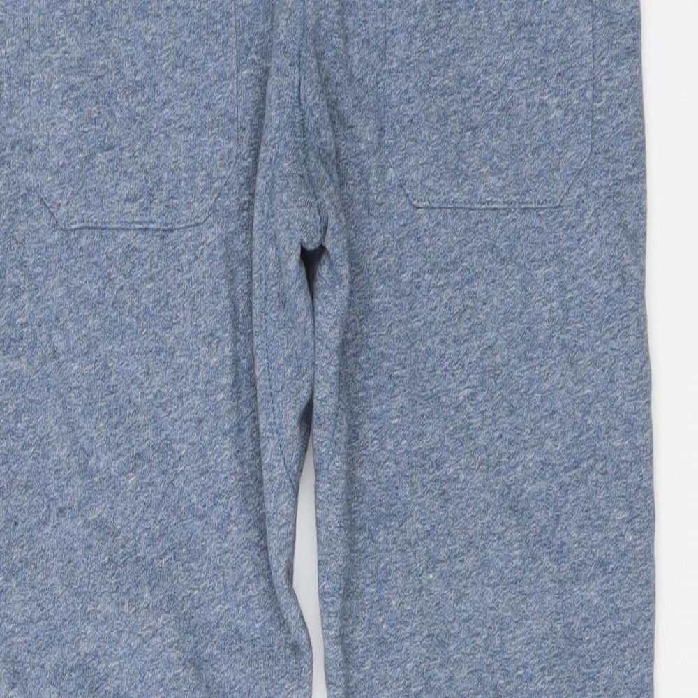 Marks and Spencer Boys Blue Cotton Jegging Trousers Size 9-10 Years Regular Button