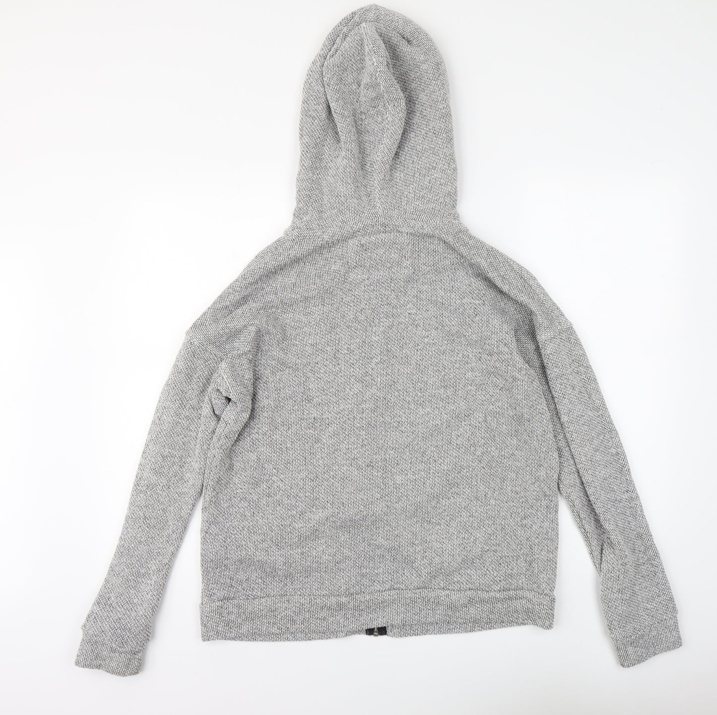 NEXT Womens Grey Cotton Full Zip Hoodie Size 12 Zip