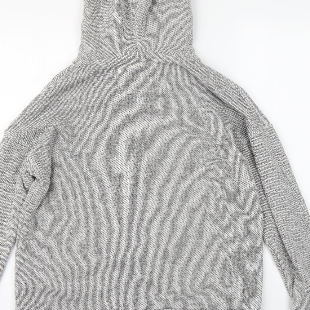 NEXT Womens Grey Cotton Full Zip Hoodie Size 12 Zip