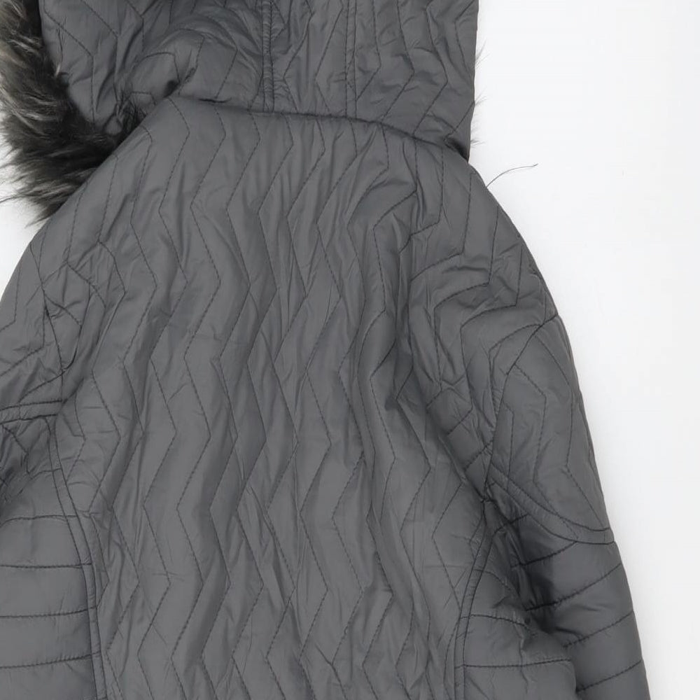 Lipsy Womens Grey Jacket Size 14 Zip