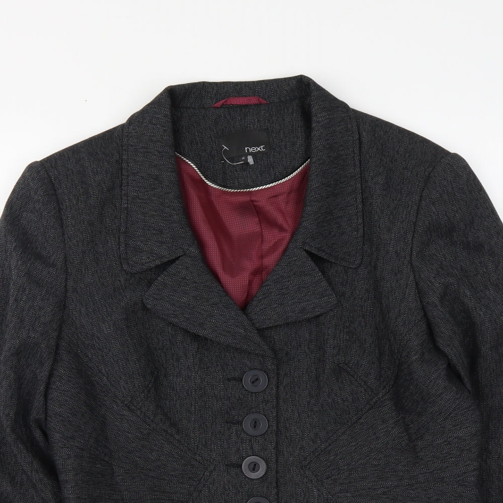 NEXT Womens Green Polyester Jacket Suit Jacket Size 14