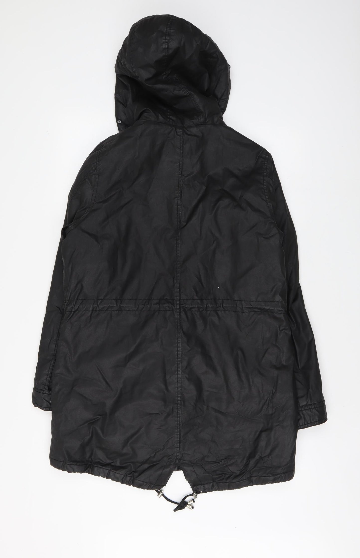 Papaya Womens Black Parka Jacket Size 12 Zip