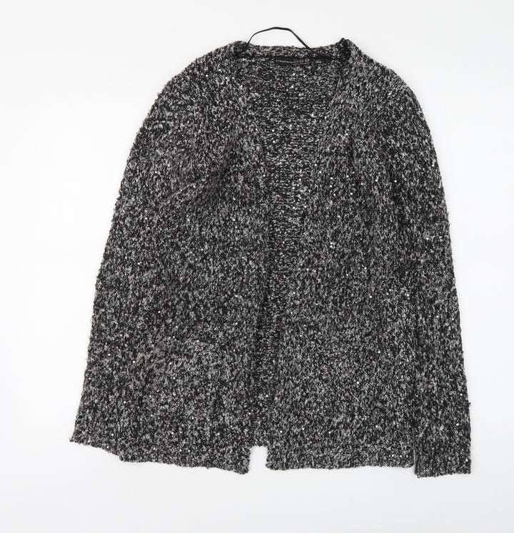 Atmosphere Womens Grey V-Neck Polyester Cardigan Jumper Size 6