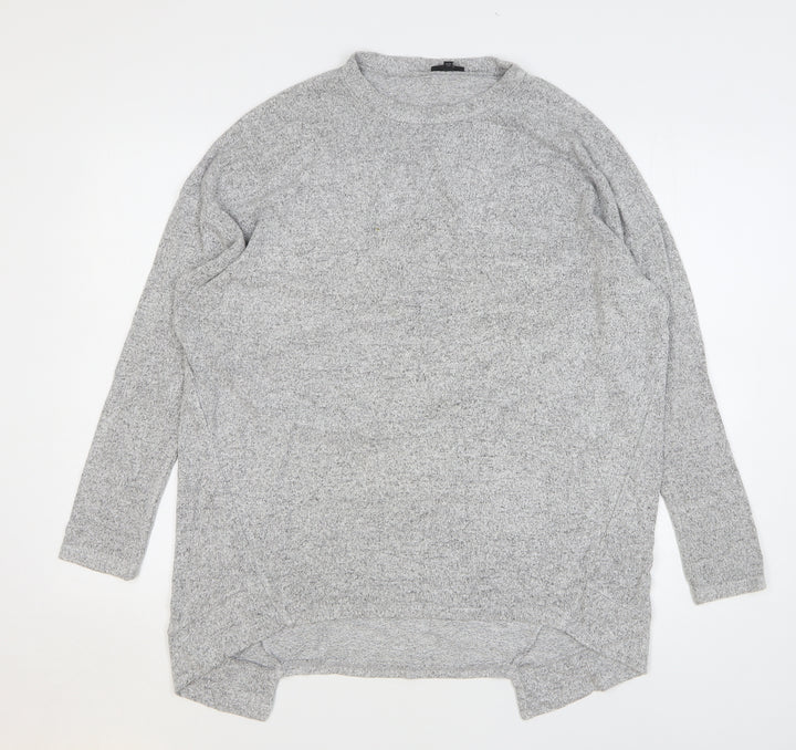River Island Womens Grey Round Neck Polyester Pullover Jumper Size 10