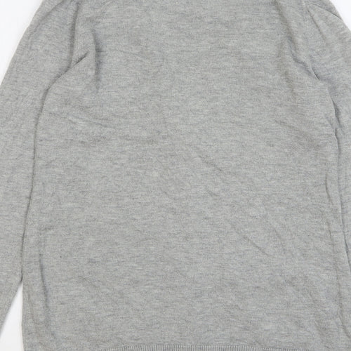 Gap Womens Grey V-Neck Nylon Cardigan Jumper Size S