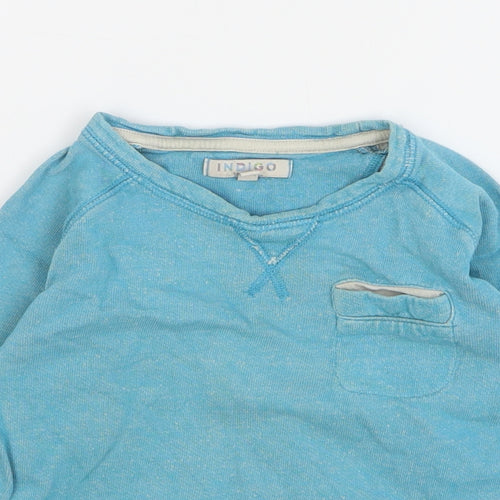 Indigo Boys Blue Cotton Pullover Sweatshirt Size 3-4 Years Pullover