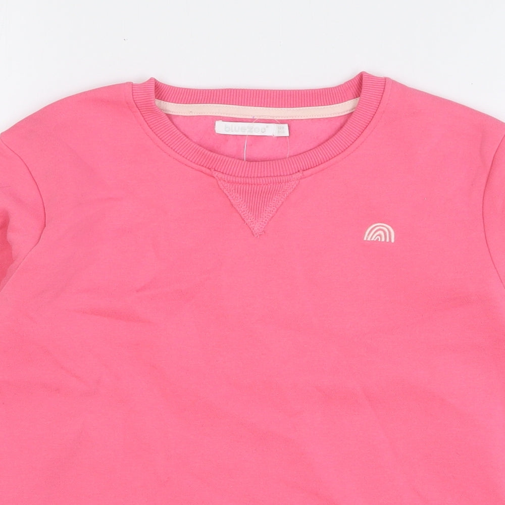 Blue Zoo Girls Pink Cotton Pullover Sweatshirt Size 9-10 Years Pullover