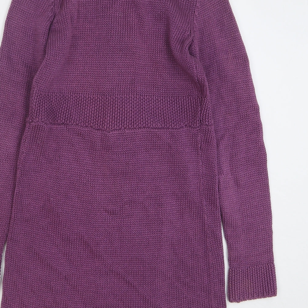 Boden Womens Purple Overcoat Coatigan Size 10 Button