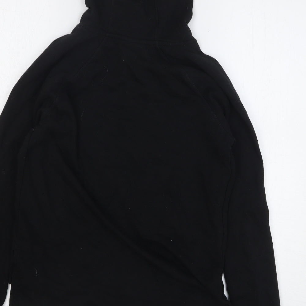 Reebok Womens Black Cotton Pullover Hoodie Size S Pullover - Cropped