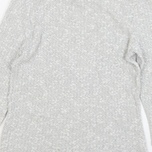 TU Womens Grey Round Neck Cotton Pullover Jumper Size 8 - Love Heart