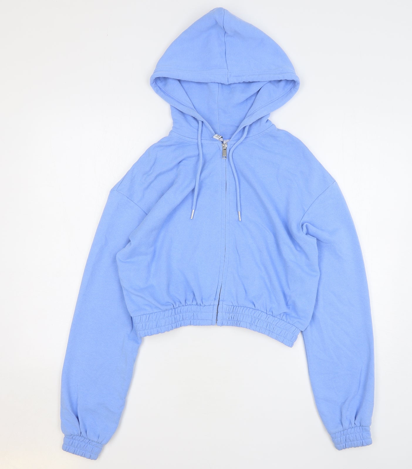 H&M Womens Blue Cotton Full Zip Hoodie Size S Zip