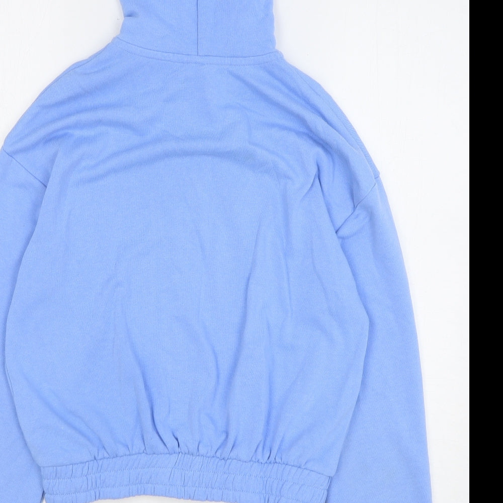 H&M Womens Blue Cotton Full Zip Hoodie Size S Zip