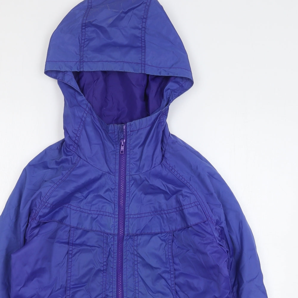 Fat Face Womens Blue Rain Coat Coat Size 12 Zip