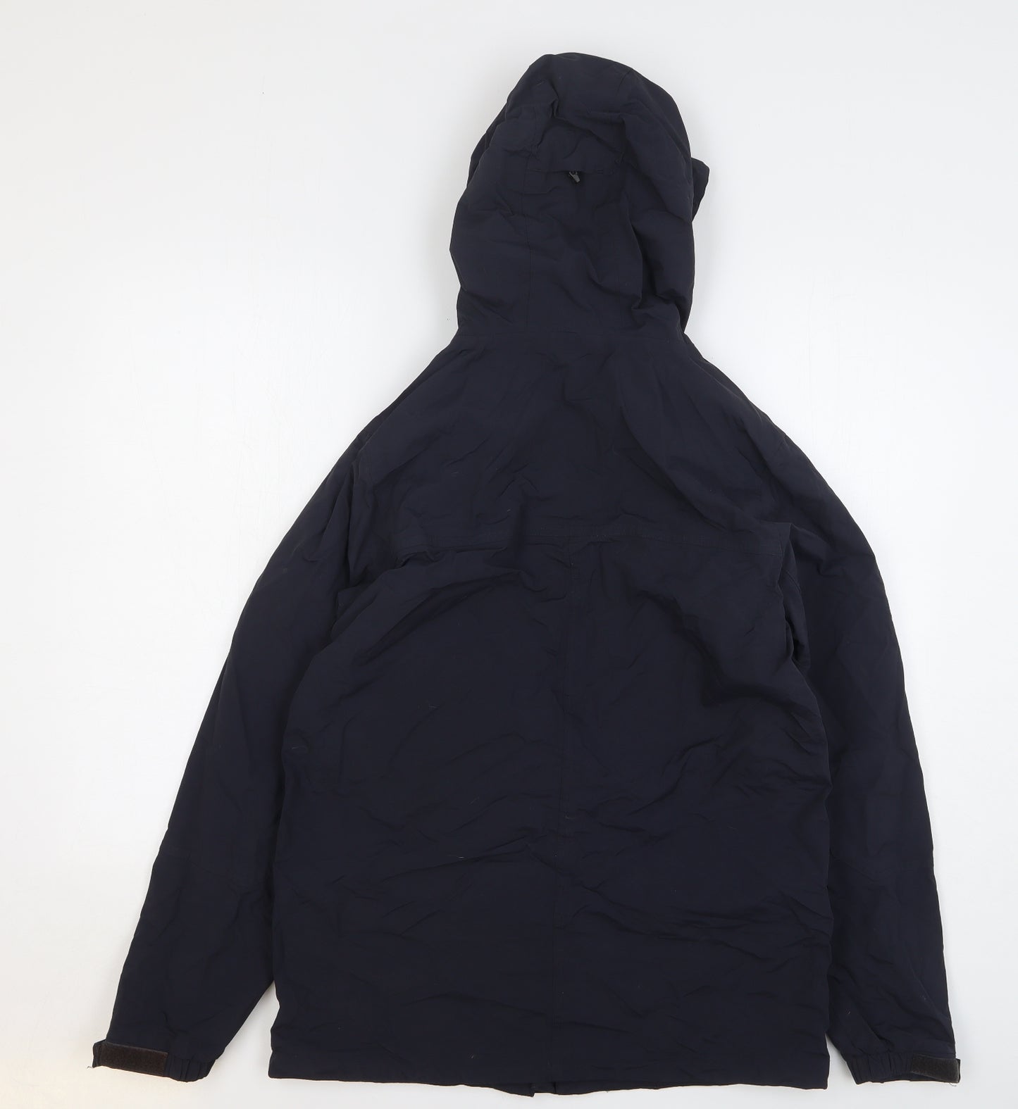 FLY53 Mens Black Rain Coat Coat Size M Zip