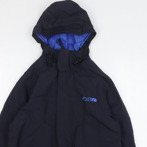 FLY53 Mens Black Rain Coat Coat Size M Zip