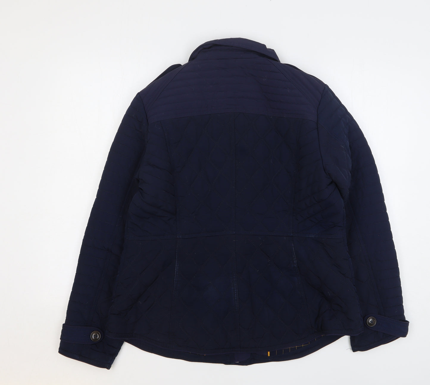 NEXT Womens Blue Quilted Jacket Size 16 Zip