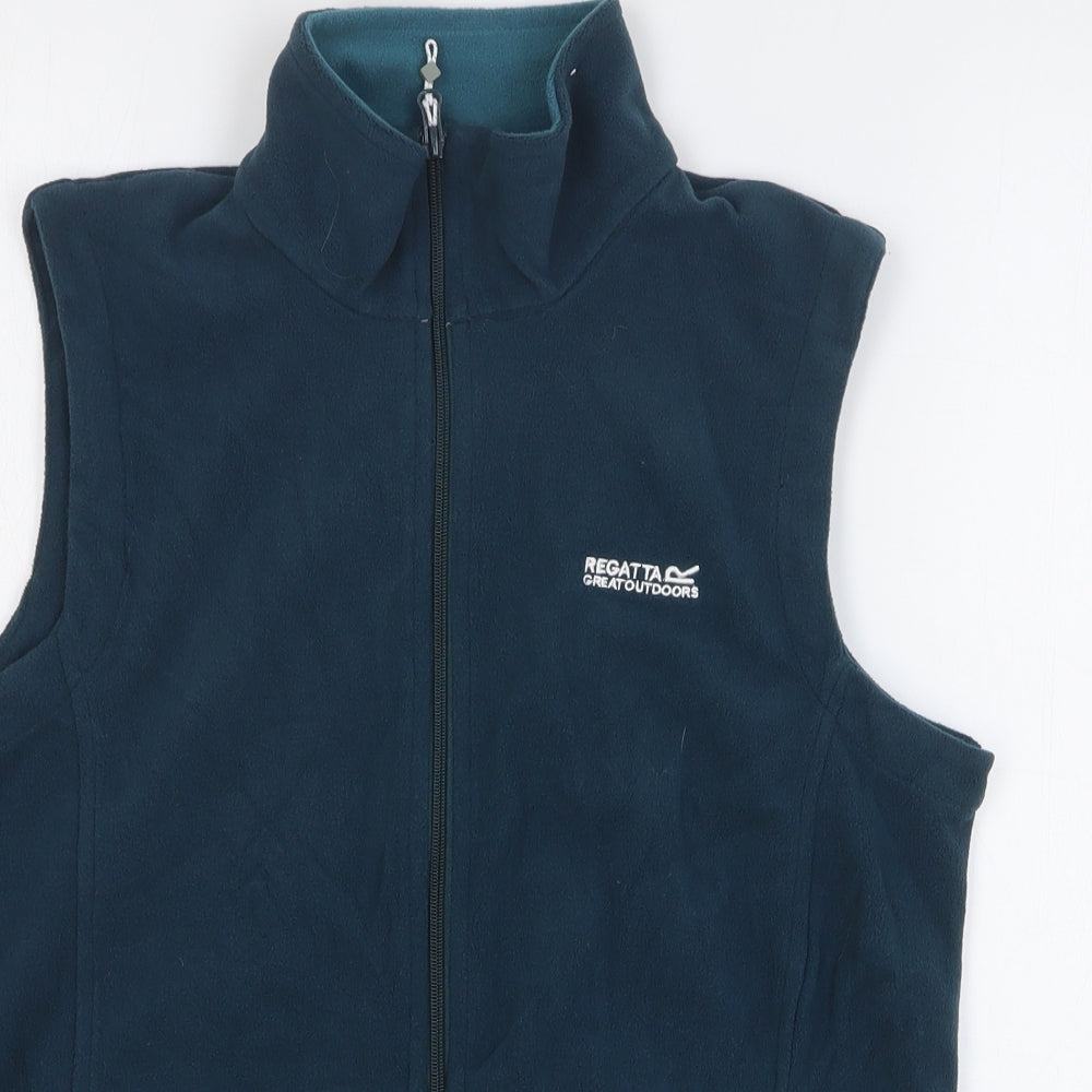 Regatta Womens Green Polyester Vest Sweatshirt Size 12 Zip