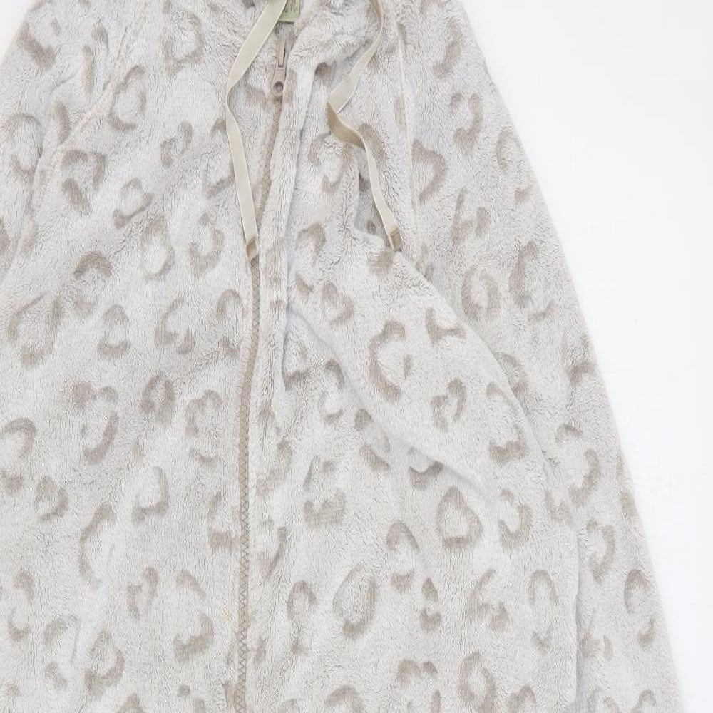 NEXT Womens Beige Animal Print Polyester Kimono One Piece Size L Zip