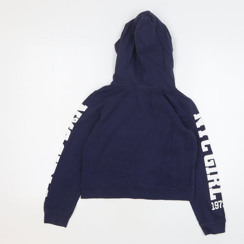 Arizona Boys Blue Cotton Pullover Hoodie Size 12-13 Years Pullover - Cropped. New York