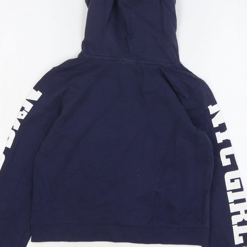 Arizona Boys Blue Cotton Pullover Hoodie Size 12-13 Years Pullover - Cropped. New York