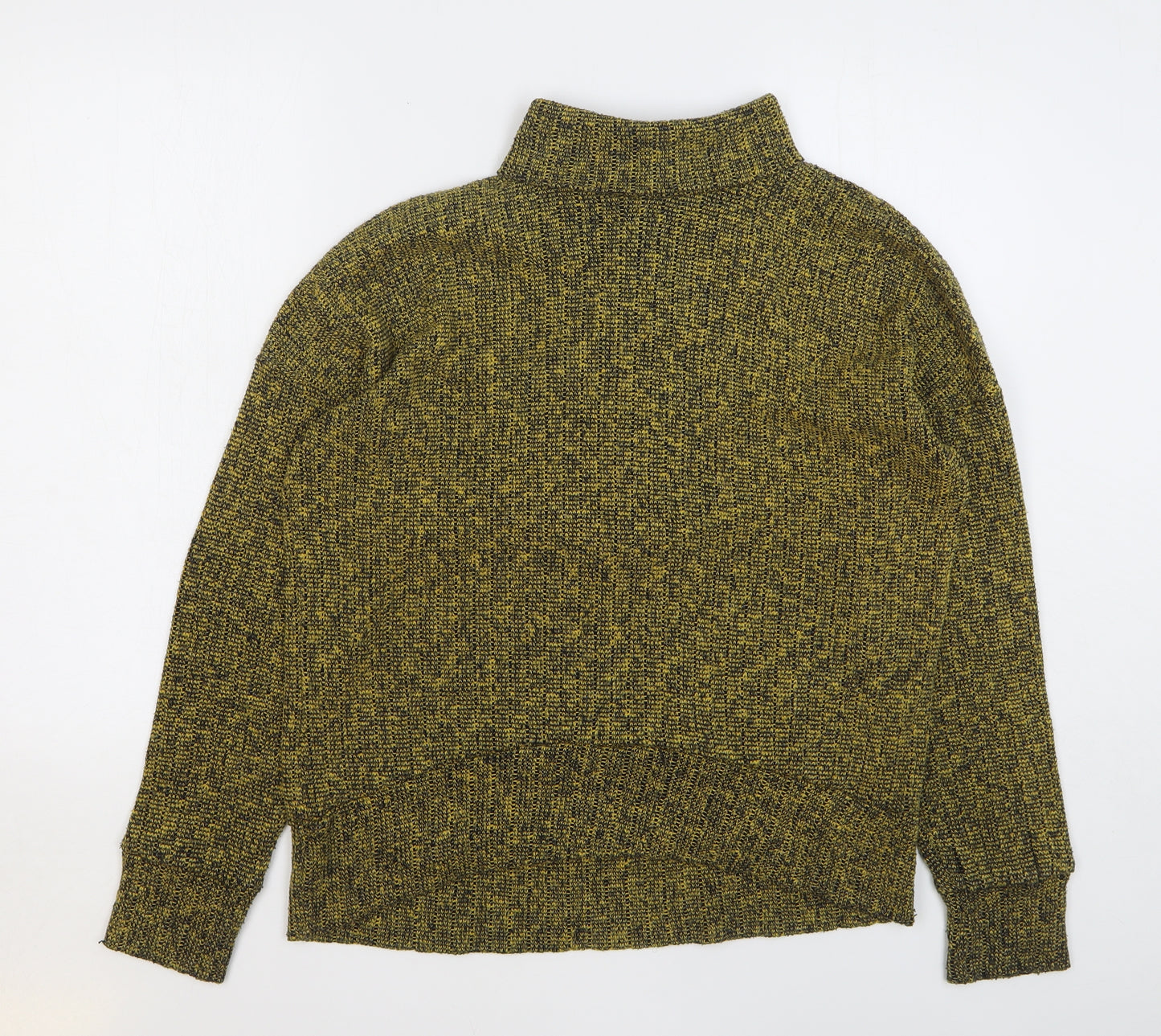 Topshop Womens Yellow Roll Neck Polyester Pullover Jumper Size 10