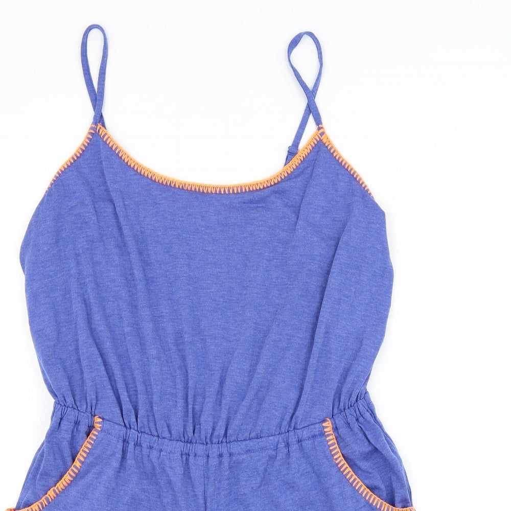 Papaya Womens Blue Polyester Playsuit One-Piece Size 16 Pullover