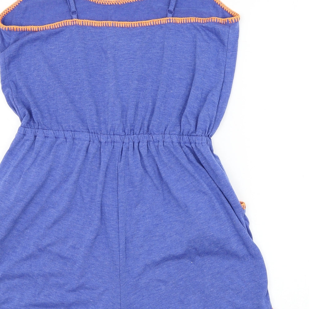 Papaya Womens Blue Polyester Playsuit One-Piece Size 16 Pullover