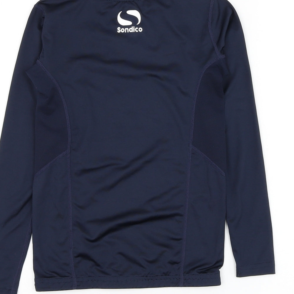 Sondico Boys Blue Polyester Pullover T-Shirt Size 9-10 Years Mock Neck Pullover