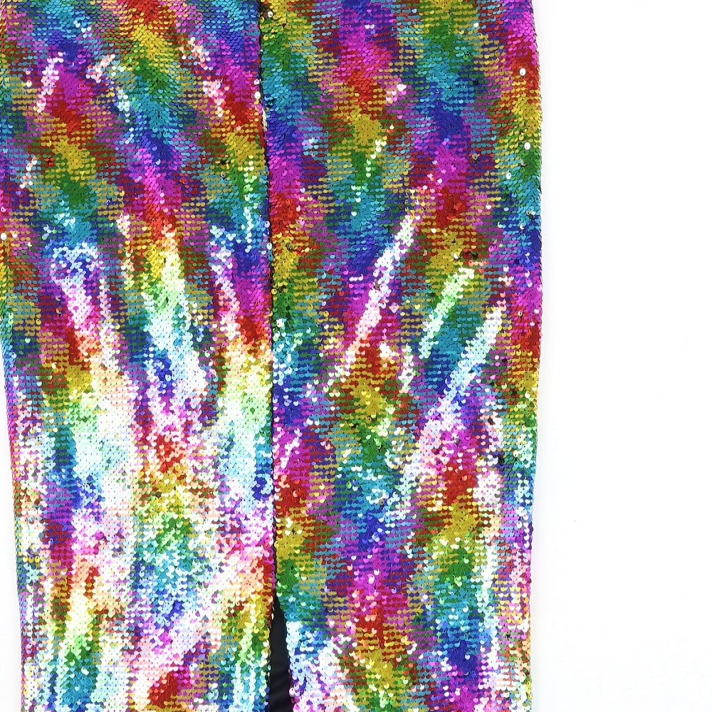 Savida Womens Multicoloured Argyle/Diamond Polyester Straight & Pencil Skirt Size M Zip