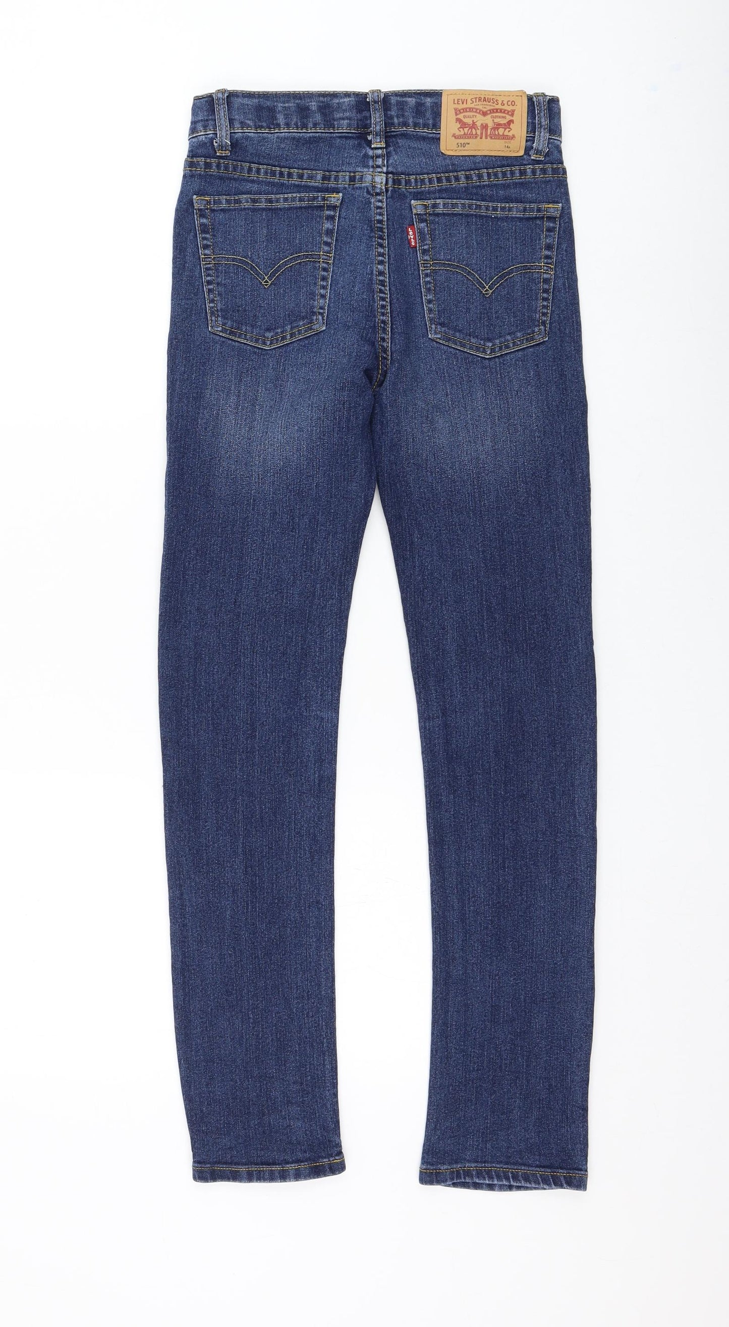 Signature by Levi Strauss & Co. Womens Blue Cotton Skinny Jeans Size 28 in L28 in Regular Zip