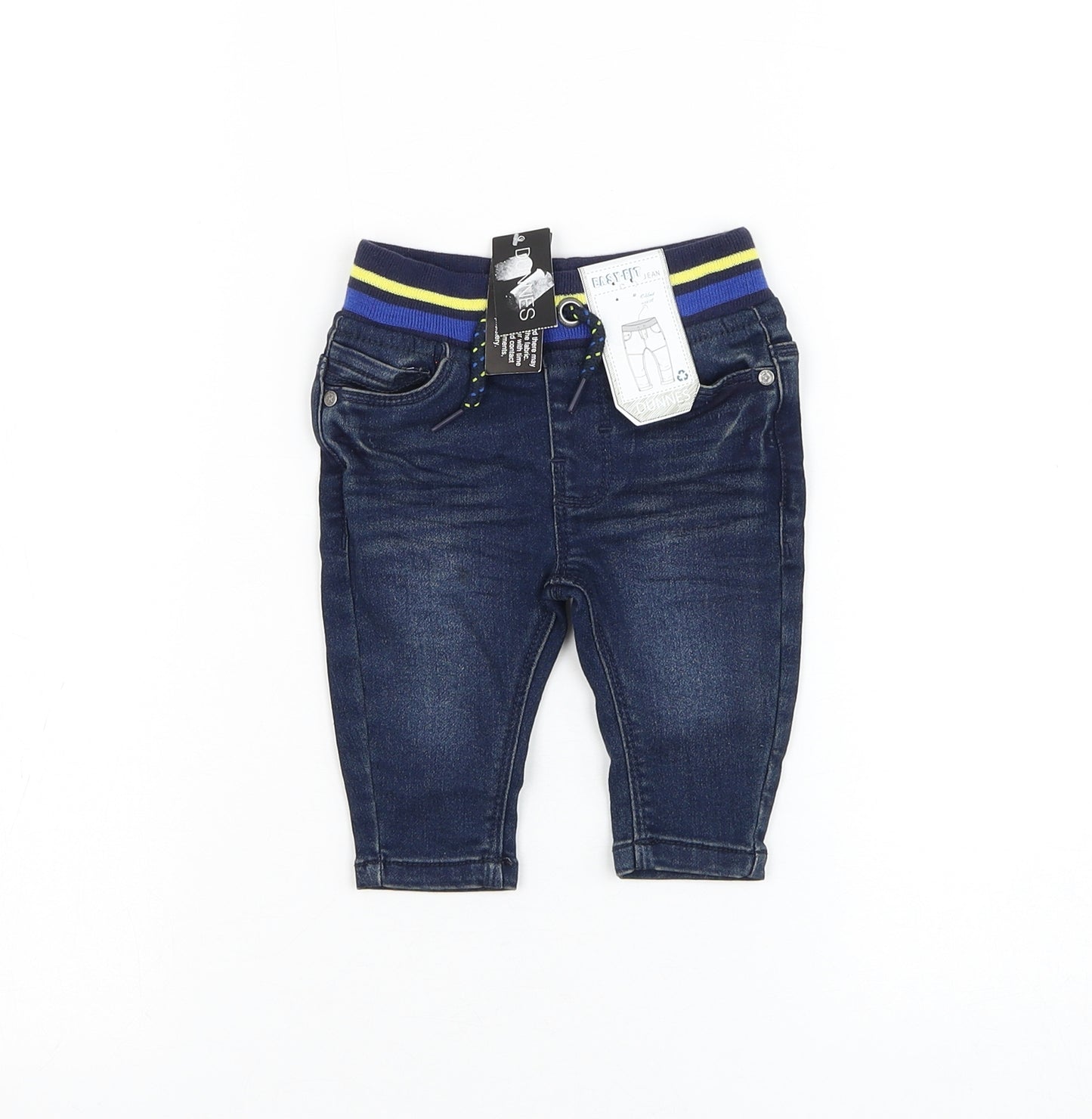 Dunnes Stores Boys Blue Cotton Jogger Jeans Size 0-3 Months Pullover