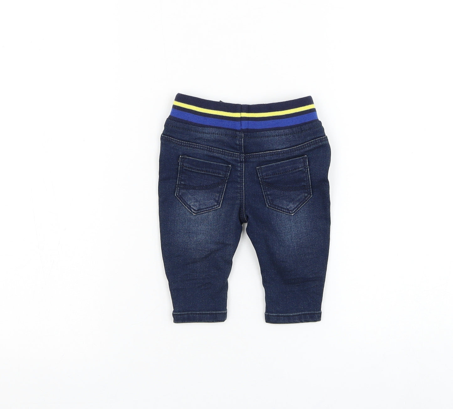 Dunnes Stores Boys Blue Cotton Jogger Jeans Size 0-3 Months Pullover