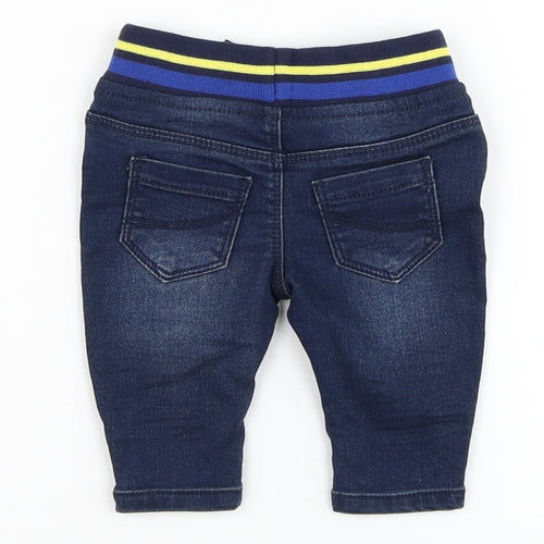Dunnes Stores Boys Blue Cotton Jogger Jeans Size 0-3 Months Pullover
