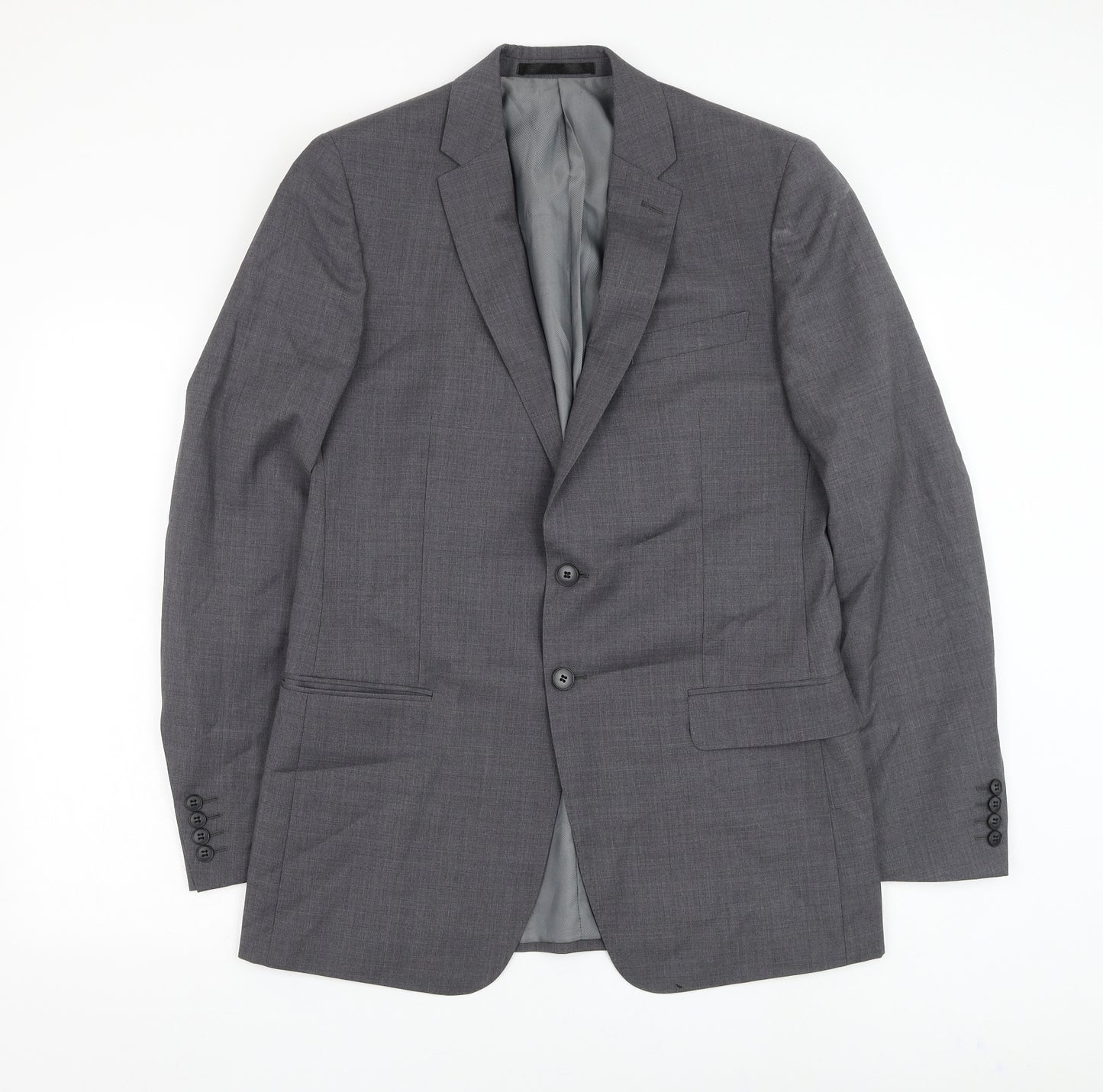 Marks and Spencer Mens Grey Wool Jacket Suit Jacket Size 40